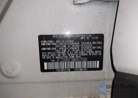 2021 Subaru Forester Sport from USA, damaged, VIN JF2SKARC1MH457589